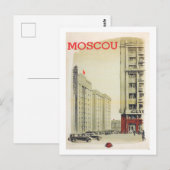 Moskau, Russland, Stadtzentrum, Gebäude, Vintag Postkarte (Vorne/Hinten)