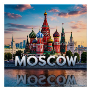 🧲 Moskau Russland Touristengeschenk 🇷🇺 Poster