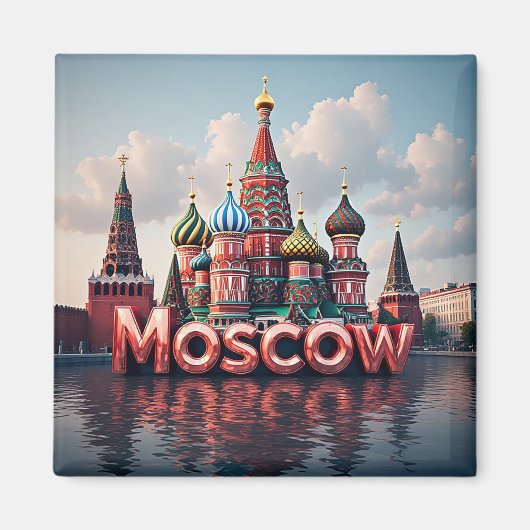 🧲 Moskau Russland Urlaubserinnerung 🇷🇺 Magnet (Vorne)