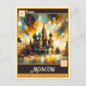 Moskau, Russland | Vintage Malerei Postkarte (Vorderseite)