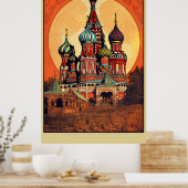 Moskau, Russland Vintage Travel Poster (Küche)