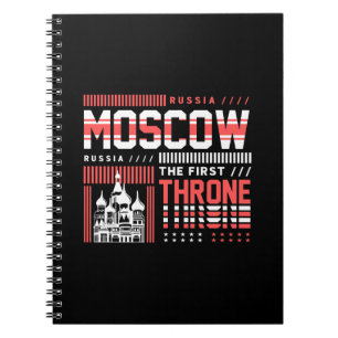 Moskau Russland Wahrzeichen Typografie Reise Notizblock