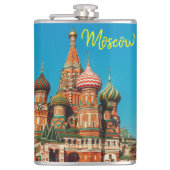 Moskau St Basil's Cathedral Roter Platz Flachmann (Vorderseite)