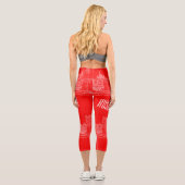 Moskau St Basil's Cathedral Roter Platz Sketch Capri Leggings (Rückseite)