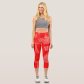 Moskau St Basil's Cathedral Roter Platz Sketch Capri Leggings (Vorderseite)
