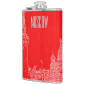 Moskau St Basil's Cathedral Roter Platz Sketch Flachmann (Links)