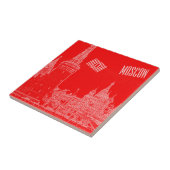 Moskau St Basil's Cathedral Roter Platz Sketch Fliese (Seite)