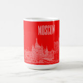Moskau St Basil's Cathedral Roter Platz Sketch Kaffeetasse (Mittel)