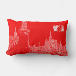 Moskau St Basil's Cathedral Roter Platz Sketch Lendenkissen
