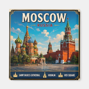 🧲 Moskau Stadt Urlaubserinnerung Russland 🏛️ Magnet