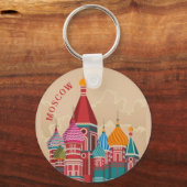 MOSKAU Vintager Schlüsselanhänger (Vorderseite)