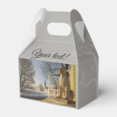 Moskau. Winter. Löwenskulptur. Geschenkschachtel (Rückseite)