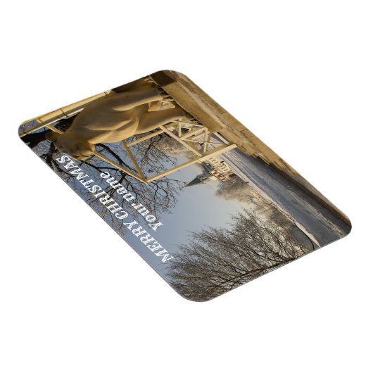 Moskau. Winter. Löwenskulptur Magnet (Rechte Seite)