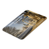 Moskau. Winter. Löwenskulptur Magnet (Linke Seite)