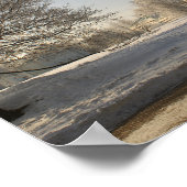 Moskau. Winter. Löwenskulptur. Poster (Ecke)