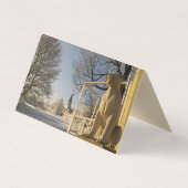 Moskau. Winter. Löwenskulptur. Visitenkarten (Rückseite)