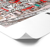 Moskauer Architekturskizze Poster (Ecke)