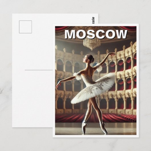 Moskauer Balletttänzerreise Postkarte (Vorne/Hinten)