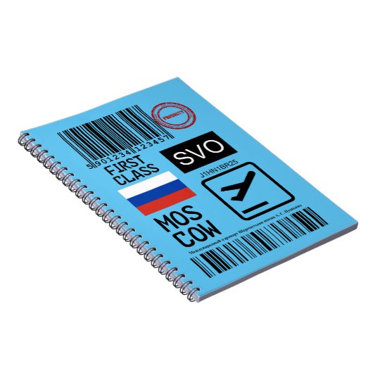 Moskauer Flughafen Notizblock (Rechte Seite)