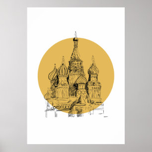 Moskauer Kathedrale Poster