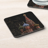 Moskauer Kirchenschwarzer Untersetzer Set (Linke Seite)