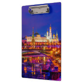 Moskauer Kreml in der Winternacht Klemmbrett (Links)