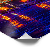 Moskauer Kreml in der Winternacht Poster (Ecke)