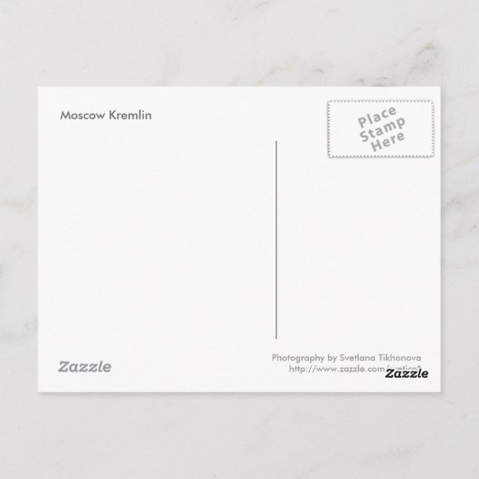 Moskauer Kreml Postkarte (Rückseite)