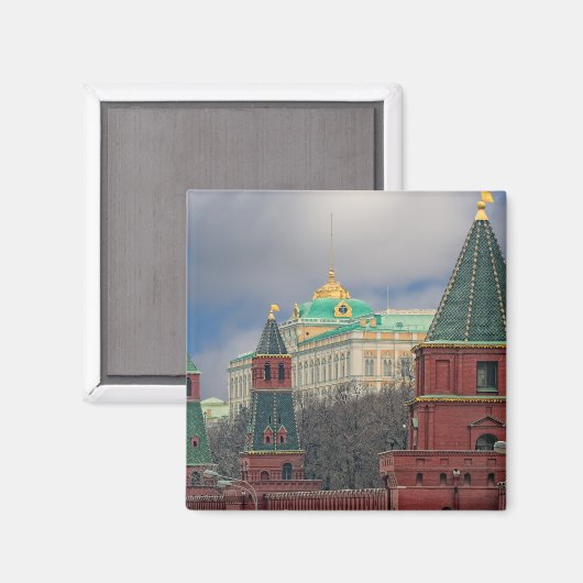 Moskauer Kreml Türme Magnet (Vorderseite/Rückseite)