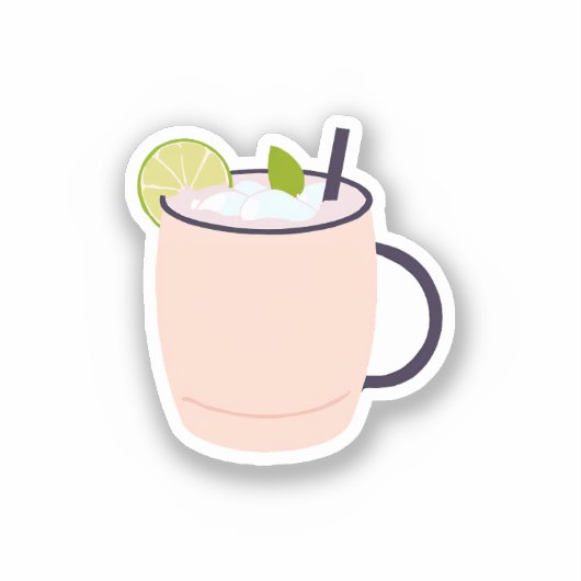 Moskauer Mule Aufkleber (Vorderseite)