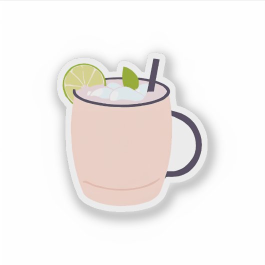 Moskauer Mule Aufkleber (Vorderseite)