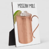 Moskauer Mule Kupfer-Tasse, geometrisch niedrig po Fotoplatte (Seite)