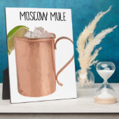 Moskauer Mule Kupfer-Tasse, geometrisch niedrig po Fotoplatte (Seite)