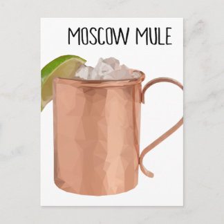 Moskauer Mule Kupfer-Tasse, geometrisch niedrig po Postkarte