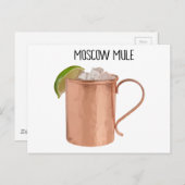 Moskauer Mule Kupfer-Tasse, geometrisch niedrig po Postkarte (Vorne/Hinten)