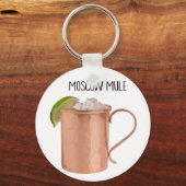 Moskauer Mule Kupfer-Tasse, geometrisch niedrig po Schlüsselanhänger (Vorderseite)