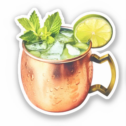 Moskauer Mule mit Limon Aufkleber (Vorderseite)