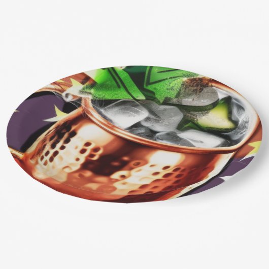 Moskauer Mule Pappteller (Schrägansicht)