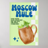 Moskauer Mule Retro Cocktail Poster (Vorne)