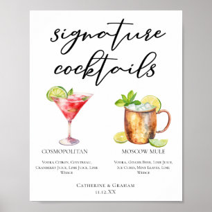 Moskauer Mule Signature Cocktails Menü Poster