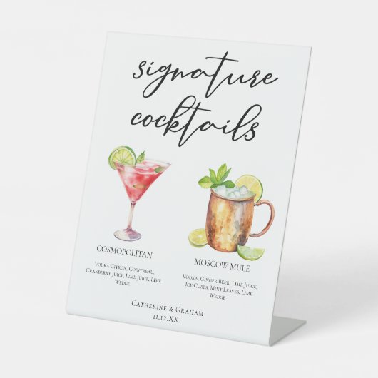 Moskauer Mule Signature Cocktails Menü Sockelschild (Vorderseite)