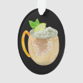 Moskauer Muschelcocktail Personalisiert Ornament (Rückseite)