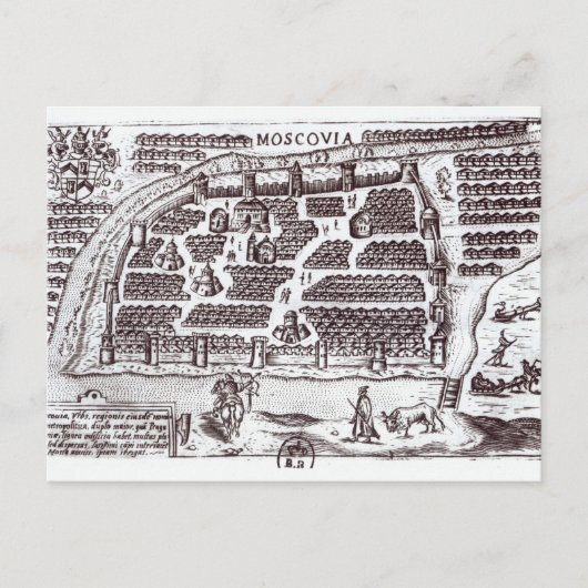 Moskauer Plan, 1628 Postkarte (Vorderseite)