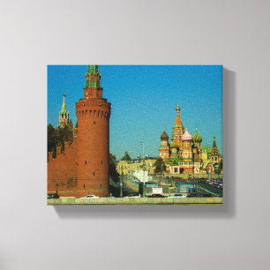 Moskauer Roter Platz St Basils Russland-Architektu Leinwanddruck