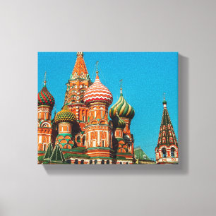 Moskauer Roter Platz St Basils Russland-Architektu Leinwanddruck