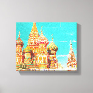 Moskauer Roter Platz St Basils Russland-Architektu Leinwanddruck