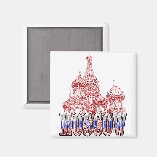 Moskauer Russische Föderation Magnet (Vorderseite/Rückseite)