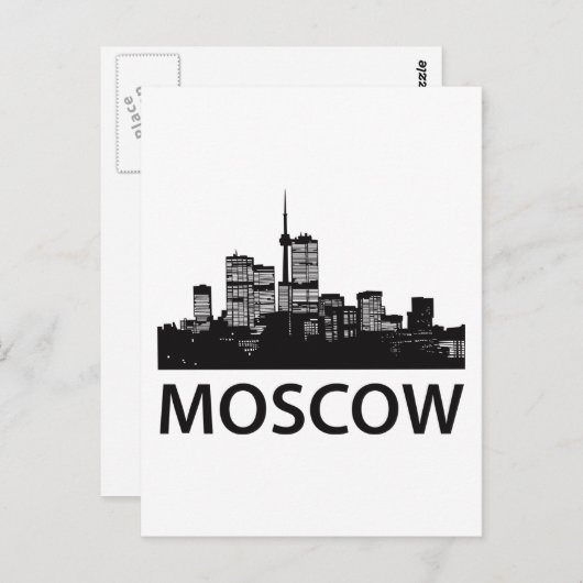 Moskauer Skyline Postkarte (Vorne/Hinten)