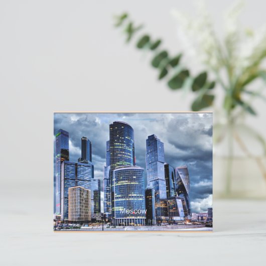 Moskauer Skyline Postkarte (Stehend Vorderseite)