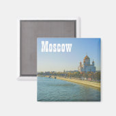 Moskauer Stadt Moskva Fluss Kathedrale Architektur Magnet (Vorderseite/Rückseite)